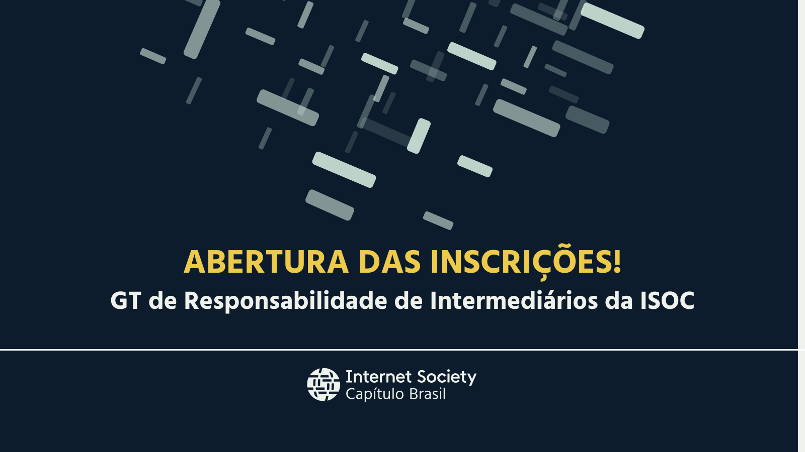 Abertura das inscrições para o GT de Responsabilidade de Intermediários da ISOC.